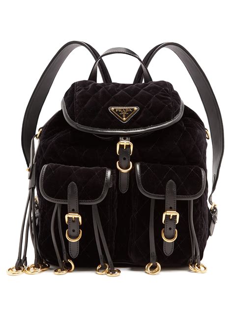 prada velvet backpack|Prada belt bag.